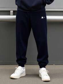 SHEIN 青少年男孩休闲印花裤，适合街头服饰、朋克、摇滚、休闲外出、派对、音乐节、春夏季