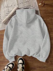 Women's Sakura Tree Branch Print Sweatshirt - Grey - View 2