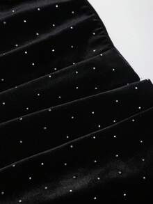 Sweetra 性感露背紧身迷你连衣裙，闪亮设计，时尚女士派对连衣裙，秋季 - 黑色 - 查看 5