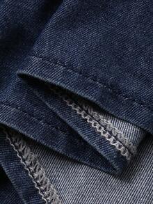 DAZY Girls Denim Round Neck Blouse