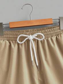 Manfinity Joysei 男士修身针织上衣和梭织短裤套装 - 彩色 - 查看 5