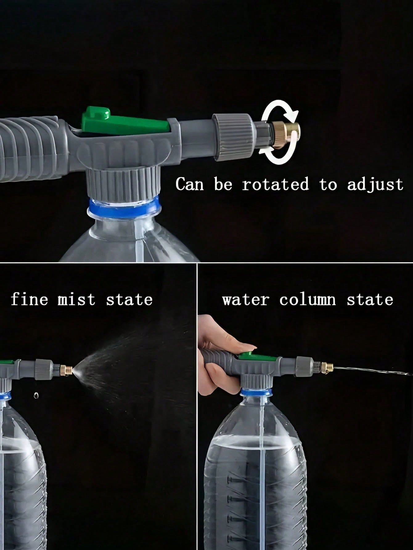 مرشة يدوية ضغط عالي قابلة للتعديل – رأس رذاذ لزجاج...