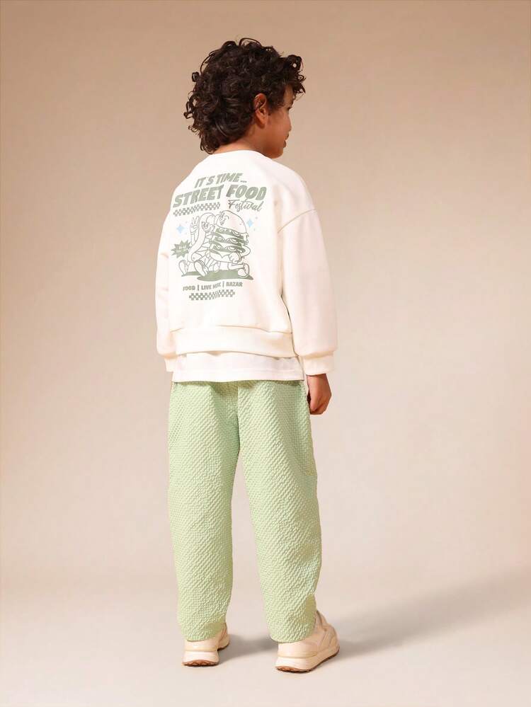 Sweatshirt And Jogger Set With Street Print