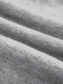 SHEIN Unity Áo len ngắn ren tương phản dễ thương hở vai thường ngày dành cho nữ - Xám - Xem 7