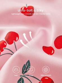 LUVLETTE Silky Satin Lace Trim V-Neck Vacation Cherry Patterned Camisole Top & Shorts Airy Loungewear Airy Pajama Set Subersive Sexy Christmas & New Years Pajamas Style 2025