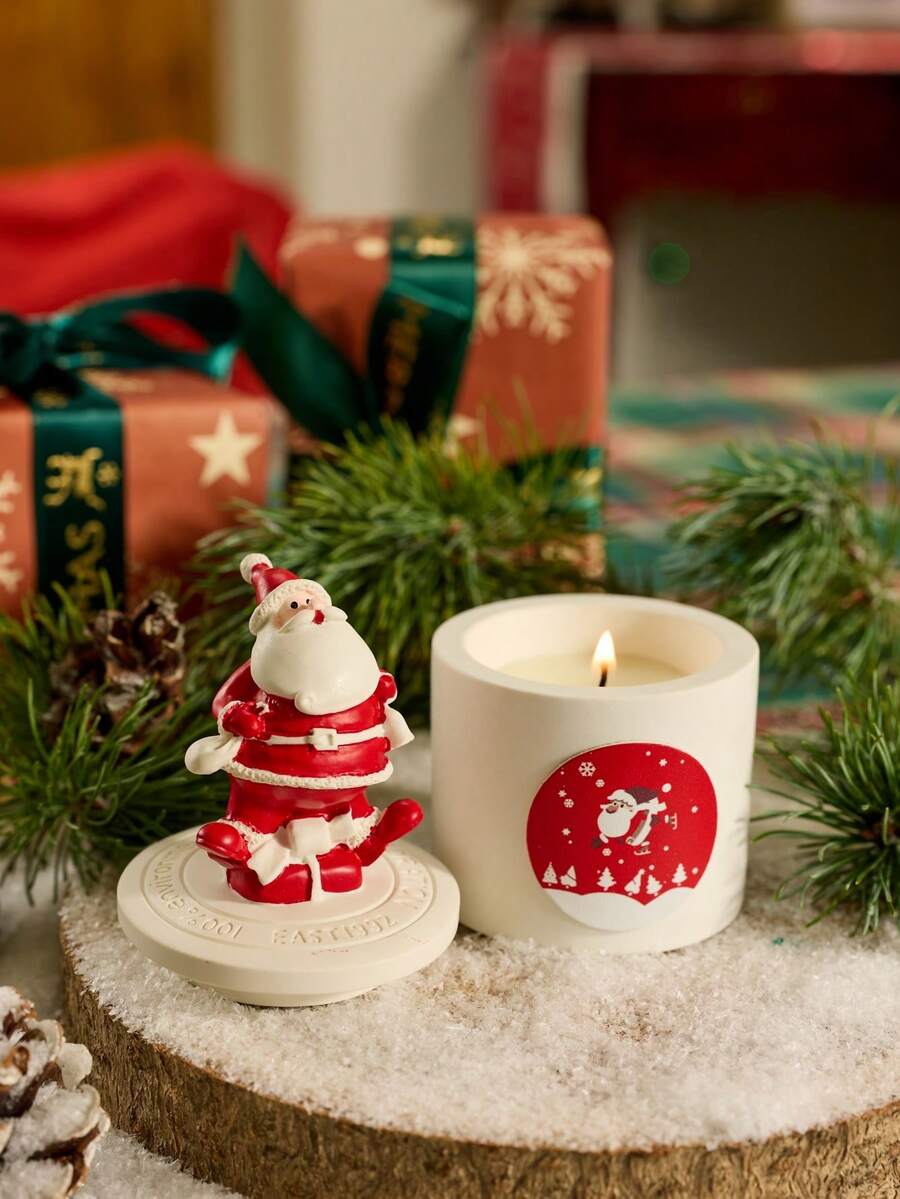 Cirelle 1 Piece Santa Claus Statue Scented Candle, Bedroom Aromatherapy Decoration, Warm Christmas Decoration