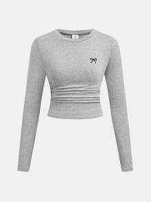 SHEIN Tween Girls Versatile Butterfly Pattern Long Sleeve Top And Pants 2 Pieces Set, Light Grey Teen Two Piece Long Sleeve Set Teen Pants Set 2 Piece Sets Woman Girls Two Piece Outfit Long Sleeve Crop Top And Pants Set/Halloween,Fall,Winter,Autumn,Christmas,Y2k,Summer,Pink Set Outfit For Women Girld Outfit Set Full Outfit Set Clothes Set Grey Girl S Outfit