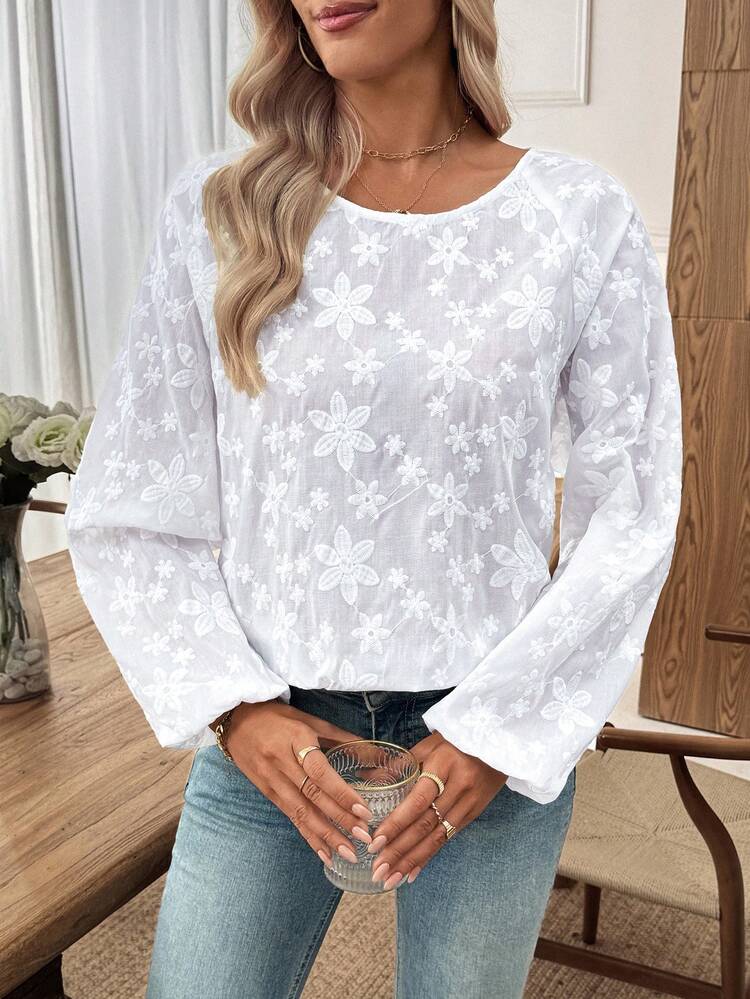 Women's Silhouette Print Button-Down Shirt, Autumn Legant Women's Blouses