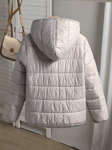 SHEIN Abrigo acolchado informal para niñas preadolescentes, diseño 3 en 1 con forro polar, corte holgado y cómodo, adecuado para las temporadas de otoño/invierno, apropiado para el uso diario, salidas y sesiones de fotos