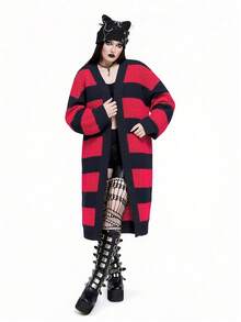 Whyspr 全新百搭休闲多色宽松长袖长款开衫毛衣 - 彩色 - 查看 5