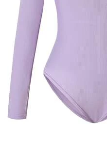 2pcs/Set Tween Girls Casual Solid Color Bodysuit Top + Wide Leg Pants Fall Winter