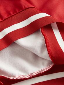 SHEIN Tween Girl Red Casual Pullover Sweatshirt, Suitable For Back To School, Children's Casual Wear, Opening Ceremony, Daily Wear, School, Travel, Autumn, Christmas - Red - View 7