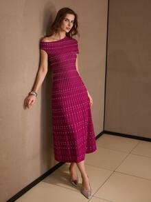 MOTF PREMIUM ASYMMETRICAL NECK SWEATER SWEATER - Hot Pink - View 6