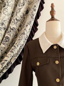 Vintamour Áo thun cocktail dự tiệc nhung dài tay cổ điển thanh lịch cho nữ Quần áo mùa thu cho nữ Trang phục Halloween Quần áo mùa đông Quần áo Giáng sinh mùa thu cho nữ Quần áo Halloween cho nữ Quần áo Giáng sinh cho nữ Trang phục Lễ Tạ ơn cho nữ Váy dự tiệc cưới Váy thanh lịch cho nữ Áo nâu - màu nâu - Xem 6