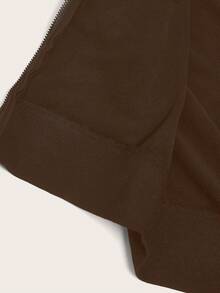 Attitoon 女士休闲复古修身毛领连帽字母印花常规夹克，适合秋冬、复古、Y2k、街头服饰、复古、摇滚、朋克和哥特 - 棕色 - 查看 6