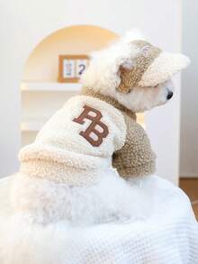 PETSIN 1pc宠物帽子猫狗通用秋冬加厚保暖棒球帽四色可选刺绣纽约露耳帽带可调节抽绳