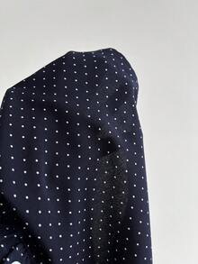 Elamini 女式舒适方领圆点印花短袖衬衫