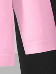 Elladie kids Fall Sets Young Girls Casual Fashion Creative Personalized Fresh Minimalist Cute Kawaii Cup Ballet Girl Heart Shaped Pattern Print Casual Long Sleeve T-Shirt And Leggings Suit, Comfortable Outfit Suitable For Autumn/Winter Young Girls Atmosphere Wear - Multicolor - View 6