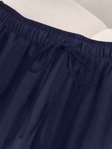 CosyJoli Pantalones casuales azul marino talla grande para mujer, adecuados para el verano