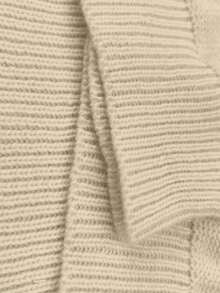 EMERY ROSE Plus Size Women Casual Everyday Commute Simple Solid Color Dropped Shoulder Loose Cable Knit Pullover Sweater, Autumn/Winter - Apricot - View 7