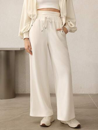 Mulvari Women's Casual Sweatpants With Ribbed Waistband