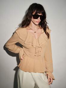 Lumivelle 女式衬衫 - 卡其色 - 查看 3