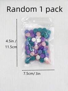 1颗随机向日葵形状混色封蜡珠，适用于蜡封印章，非常适合装饰卡片信封、婚礼请柬、礼品包装，返校季必备 - 彩色 - 查看 2