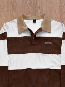 EASEVO Men's Casual Contrast Color Collar Pullover Sweatshirt - Multicolor - View 2