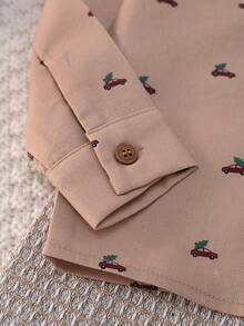 Loomiva 男婴可爱圣诞树和汽车图案长袖衬衫，适合秋冬季外出、居家、度假等场合 - 彩色 - 查看 6