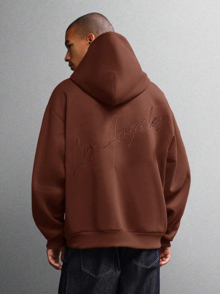 Bluza z kapturem o regularnym kroju z haftowanym logo