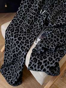 Resyla Y2K 复古美式时尚街头时尚豹纹女式运动裤 - 灰色 - 查看 4