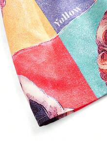 Y2Kool Anapauaaart 艺术家大码复古人物绘画印花连衣裙，适合假日、派对、度假音乐会、春季、海滩、节日、锐舞派对、伊比沙岛风格、舞会礼服。 - 粉色 - 查看 3