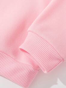 少女秋冬休闲时尚创意清新可爱卡通杯套头卫衣，芭蕾舞女孩，爱心，彩虹图案字母标语印花