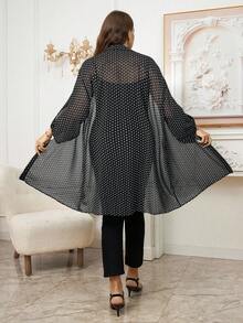 Reflora Cămașă lungă, lejeră, cu imprimeu complet, pentru femei, mărime plus, casual, pentru naveta de zi cu zi, primăvară/toamnă