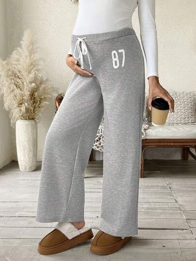 SHEIN Maternity Casual Printed Sweatpants