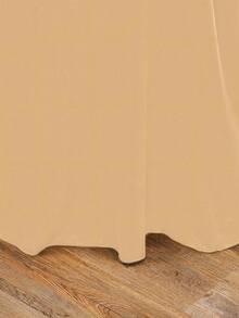 优雅藏蓝色交叉露背吊带连衣裙，适合少女穿着 - 香檳色 - 查看 6