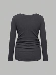 Modmama Fall Clothes,Autumn Clothes,Maternity Autumn/Winter Clothes Maternity Casual Versatile Solid Color Long Sleeve T-Shirt Breastfeeding Shirts Pregnancy Shirts Maternity Shirts Nursing Tops Women Long Sleeve Tops Women Long Sleeve Tops Women Long Sleeve Tops