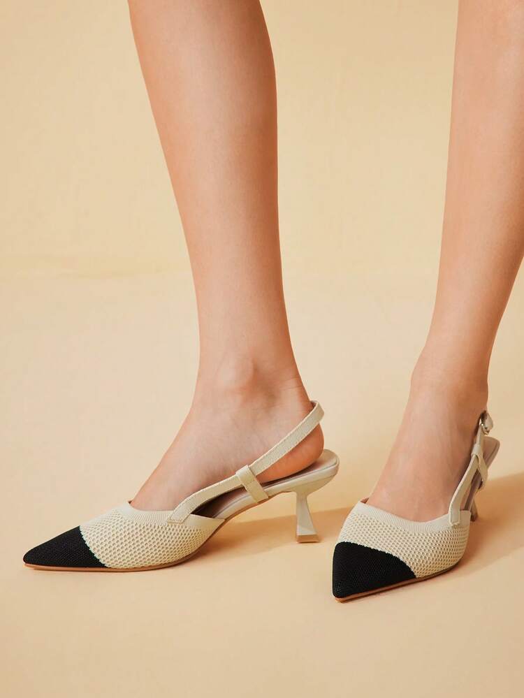 CUCCOO BASICS Tacones de puntera afilada con tacón medio y adorno floral para mujer, elegantes, románticos y clásicos, de piel sintética dorada, de estilo slip-on, ideales para citas y fiestas de noche