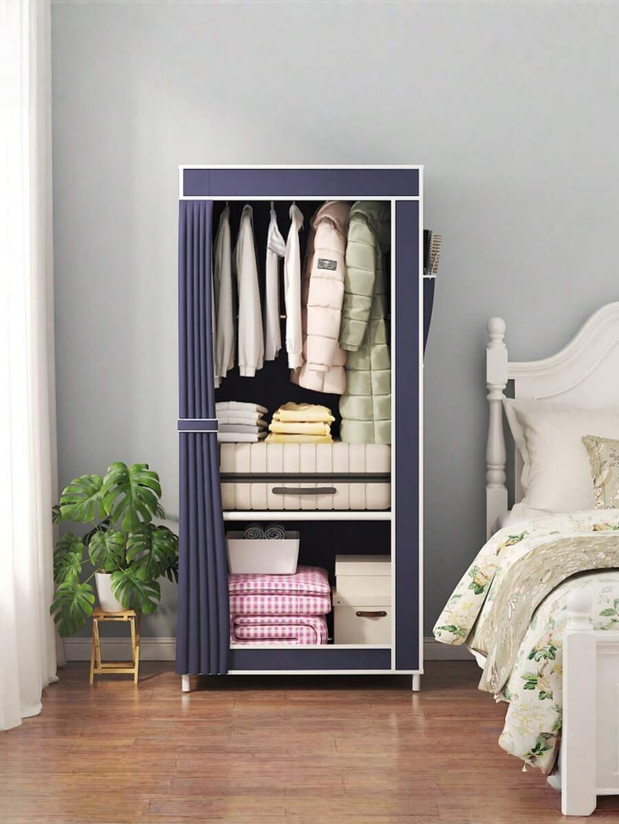 Closet Organizer With Multiple Shelves Large Capacity Storage Cabinet Spacious Hanging Space Sturdy Frame Easy Assembly Space Saving Solution For Bedroom Home Use