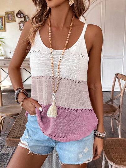 Breezaya Women's Color Block Sweater Vest