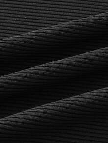 SHEIN EZwear 3 件套黑色短款吊带背心，性感紧身，适合夏季 - 黑色 - 查看 10