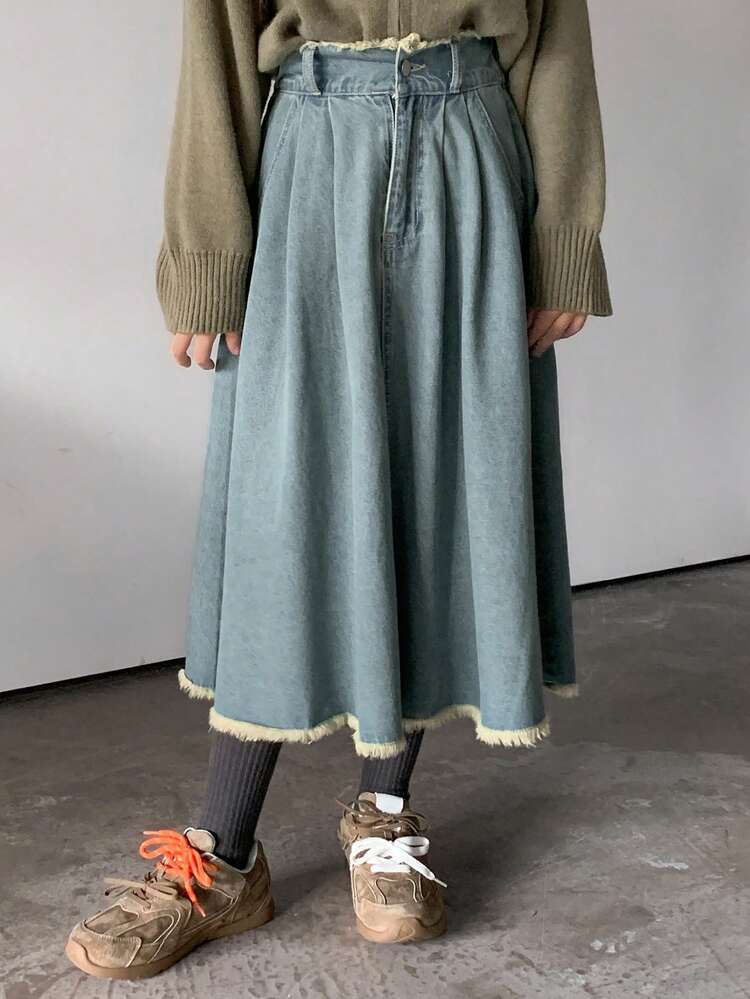 Tween Girls Casual Denim Skirt