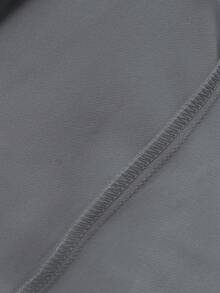 Franclia 通勤时尚百搭束腰双排扣金属纽扣撞色黑色饰边卡其色女式西装外套，优雅春秋季外套，女士商务休闲服装，漂亮女士西装外套 - 灰色 - 查看 5