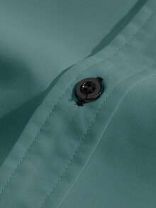 Manfinity Mode Herren Lässig Langarm Hemd mit Knopfleiste, geeignet für Büro und Pendeln