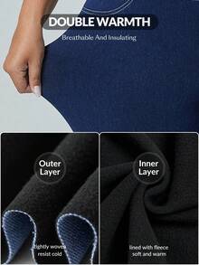 Flexra 大码休闲破洞宽松弹力针织紧身牛仔裤 - 藍色 - 查看 11