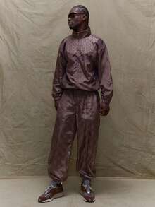 Musero 超大号漏斗领拼接格纹夹克 秋冬春夏 - 彩色 - 查看 5