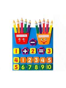 1pc Felt Finger Numbers Math Toys, Counting Early Learning Educational Board, For Teaching Aid,Intellectual Development - Pencil - View 2