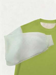 GlowEve Damen Farbverlauf Rundhals Drop Shoulder Langarm Lässig Loose Sweatshirt, Herbst/Winter