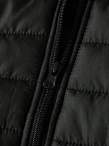 DRIFTMERE 男士冬季加厚羽绒背心，中年人适用，多功能休闲无袖羽绒服，适合秋冬季穿着 - 黑色 - 查看 3