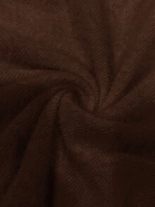 Elaquor Plus Size Women's Solid Color Round Neck Casual Side Slit Long Sleeve T-Shirt Brown - Coffee Brown - View 7